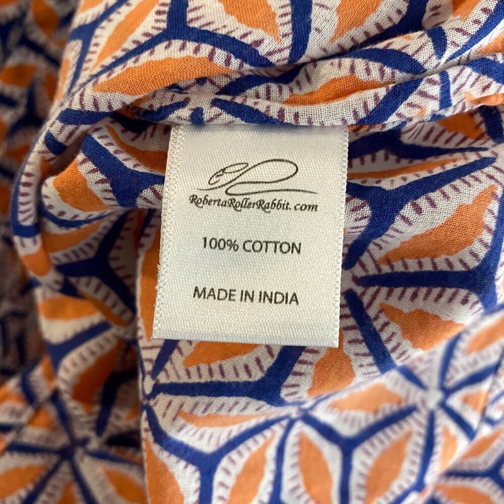 Roberta Roller Rabbit Top Multicolored Print Bead… - image 6